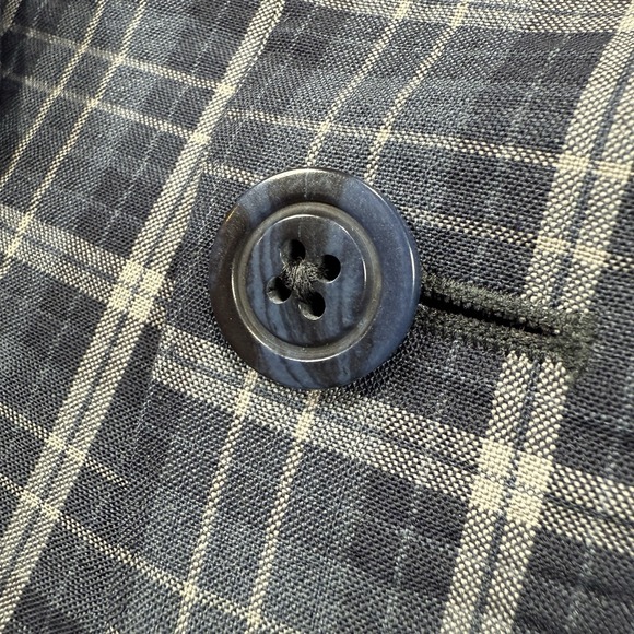 SamuelSohn Blazer Mens 42 Plaid Performance Wool Blend Sport Jacket Coat‎ - Picture 9 of 10